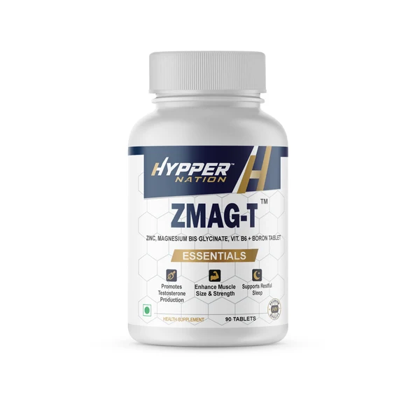 HYPPERNATION ZMAG-T Essentials - Zinc, Magnesium Bis Glycinate, Vitamin B6 & Boron | 90 Tablets